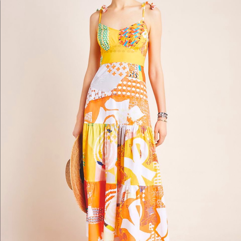 New Anthropologie Margarella Maxi Dress in S-P